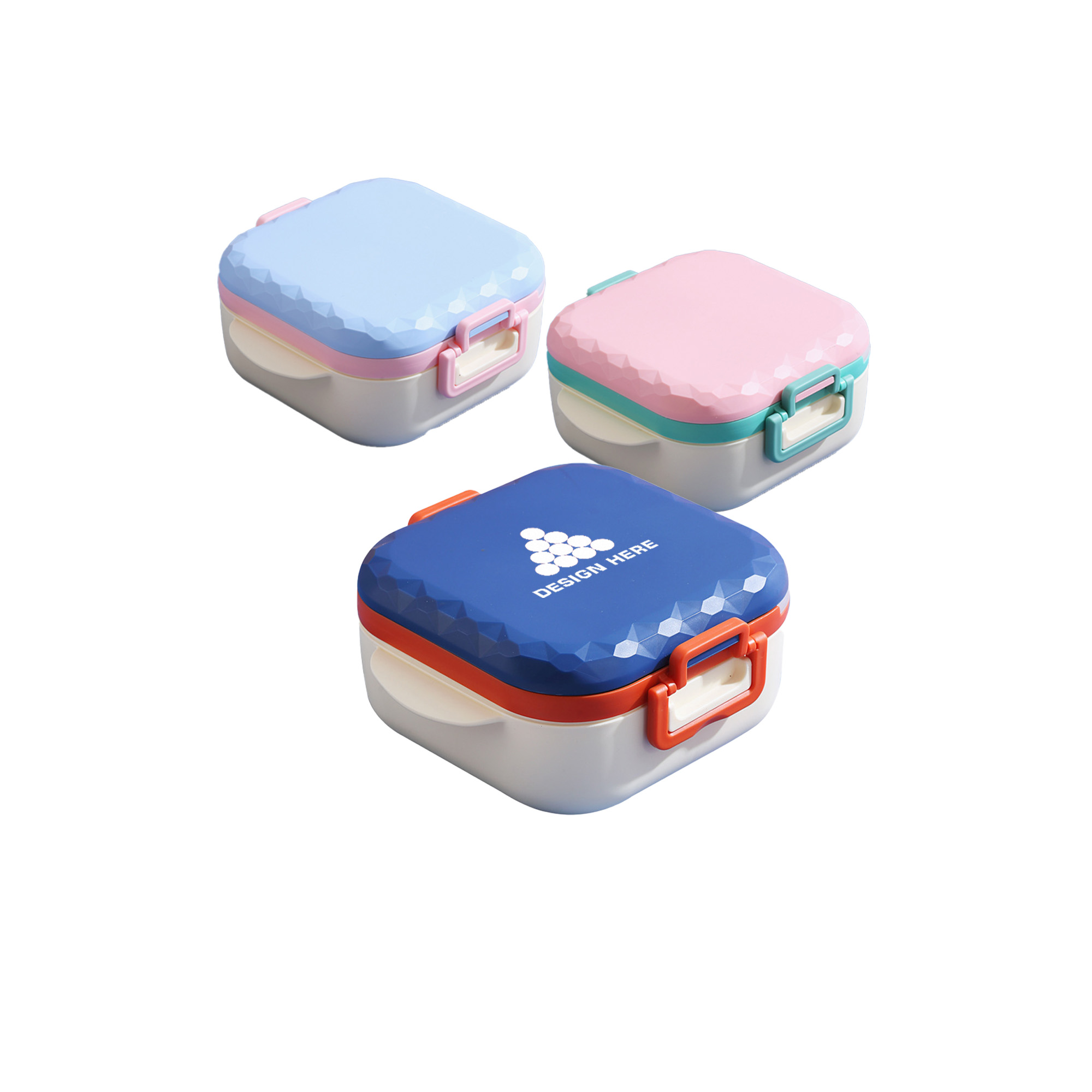 Portable Compartment Lunch Box with Utensils 2