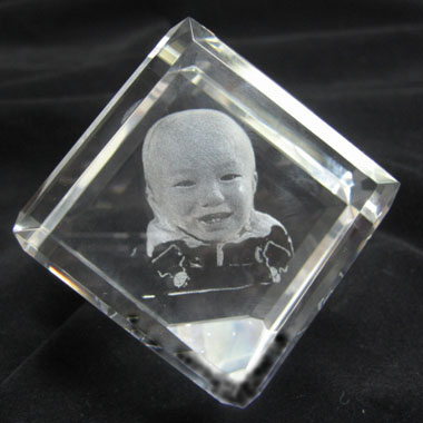 3D Photo Crystal Cube 3