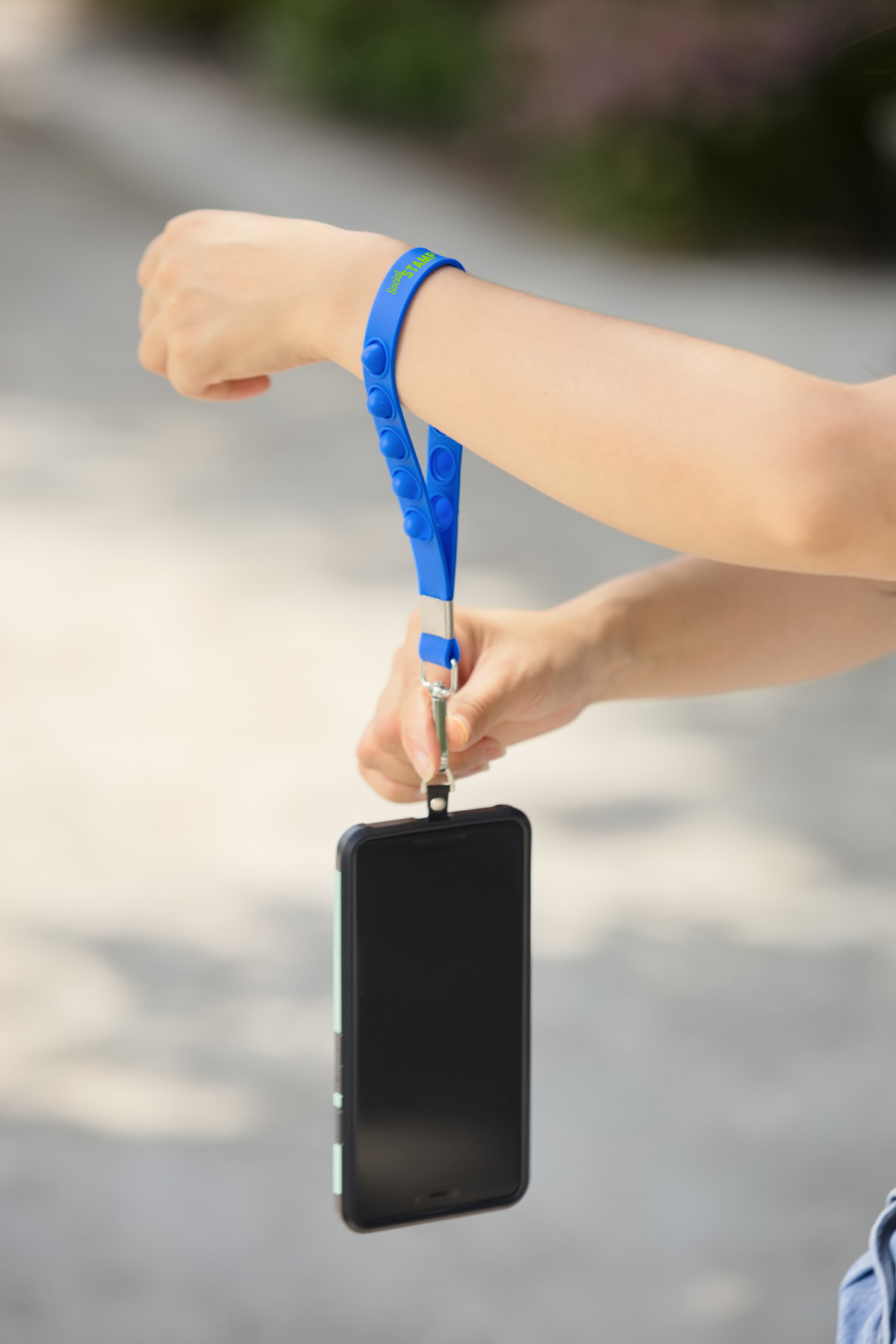 2-in-1 Push Pop Stress Reliever Phone and Keychain Wristlet 13