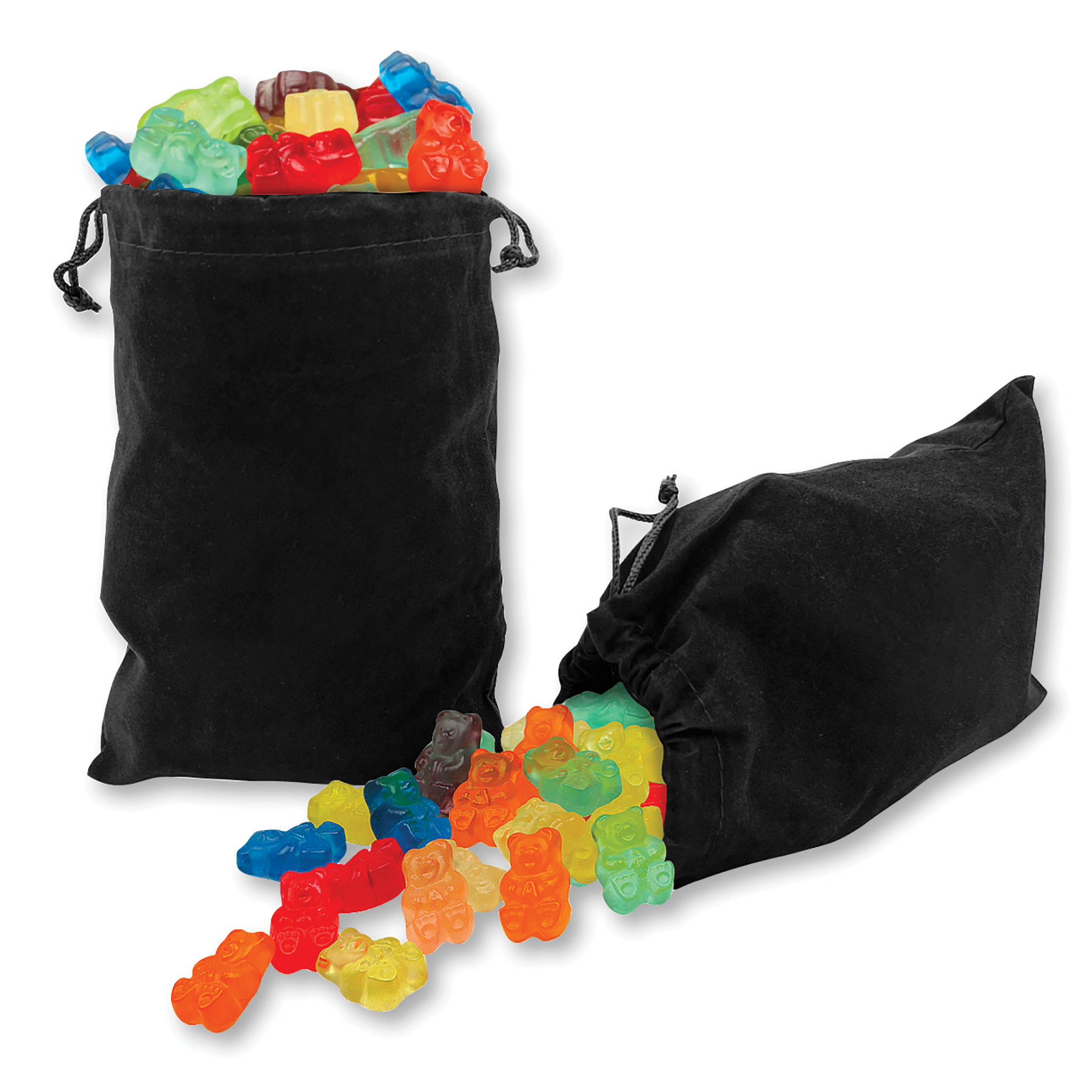 Gummi Bears in Black Velour Gift Bag 2