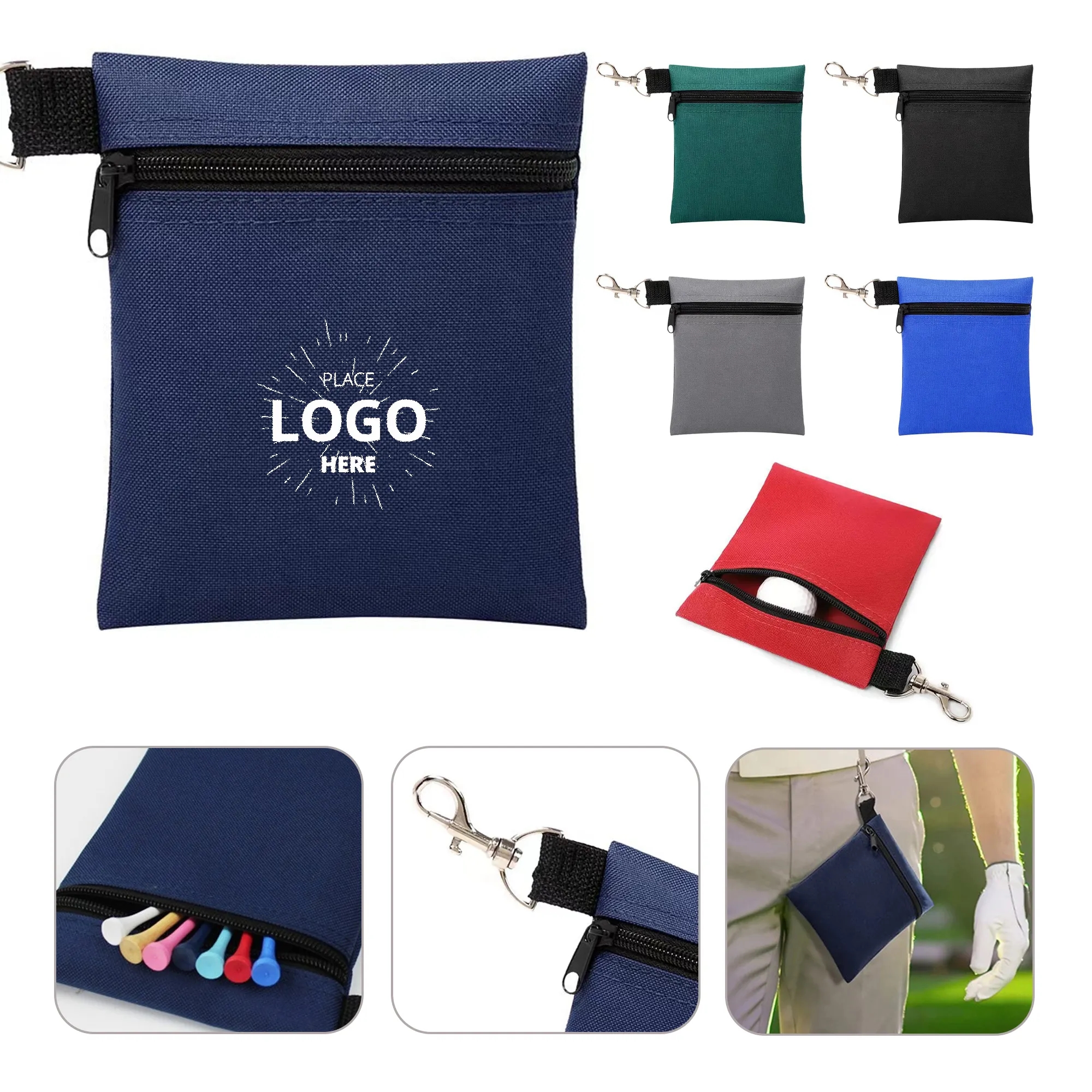 Golf Ball Pouch With Hook 2