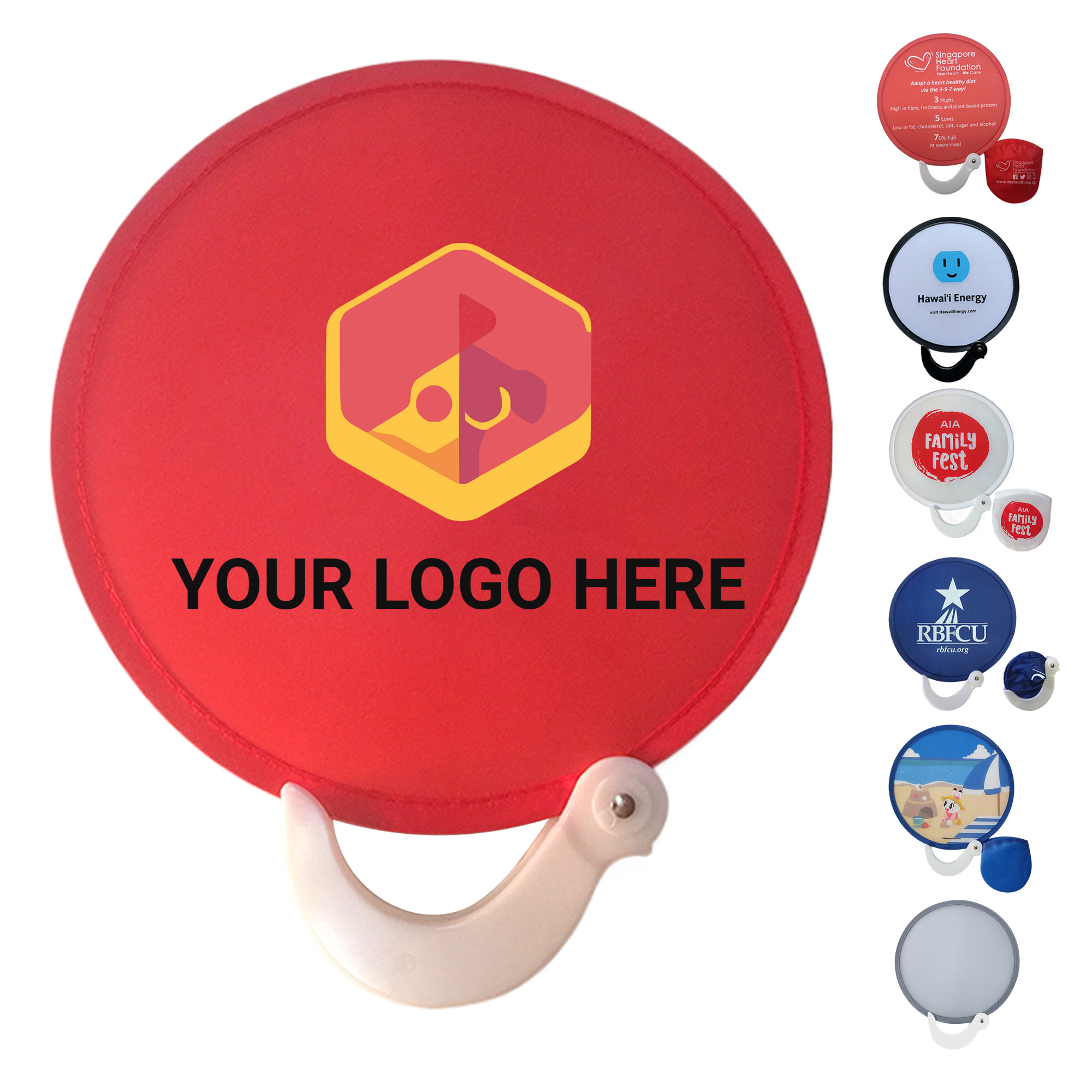 PET Foldable Fan with Pouch 2
