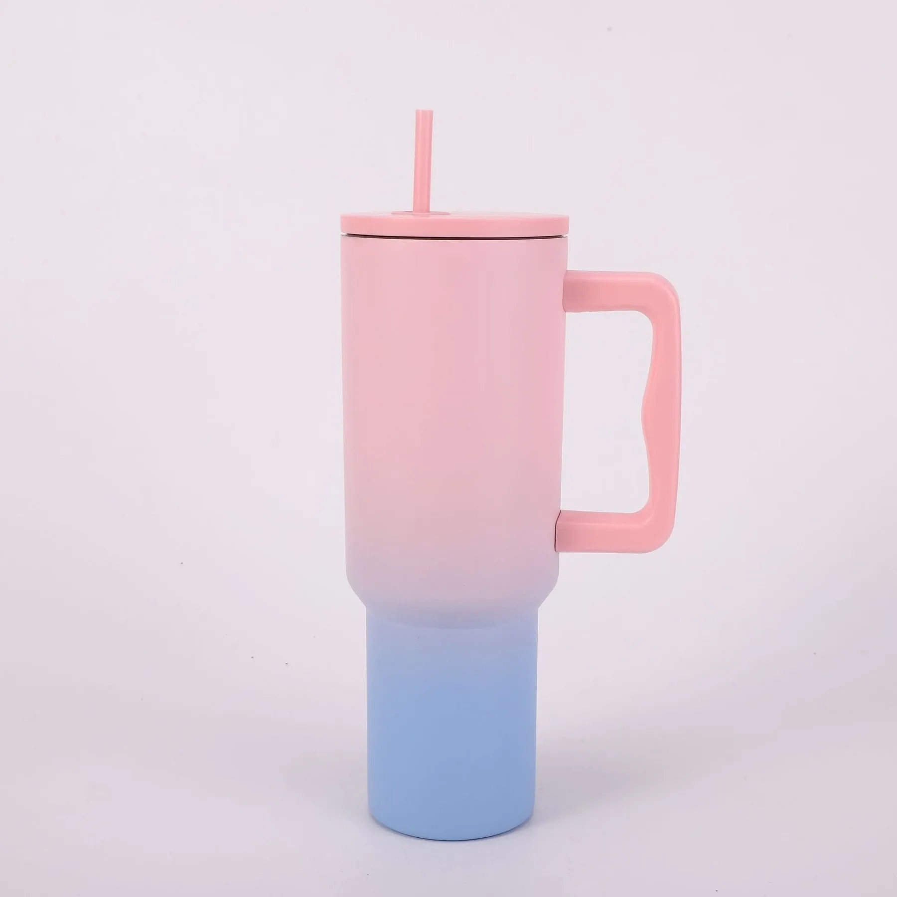 40 oz Tumbler with Handle and Straw Lid 5