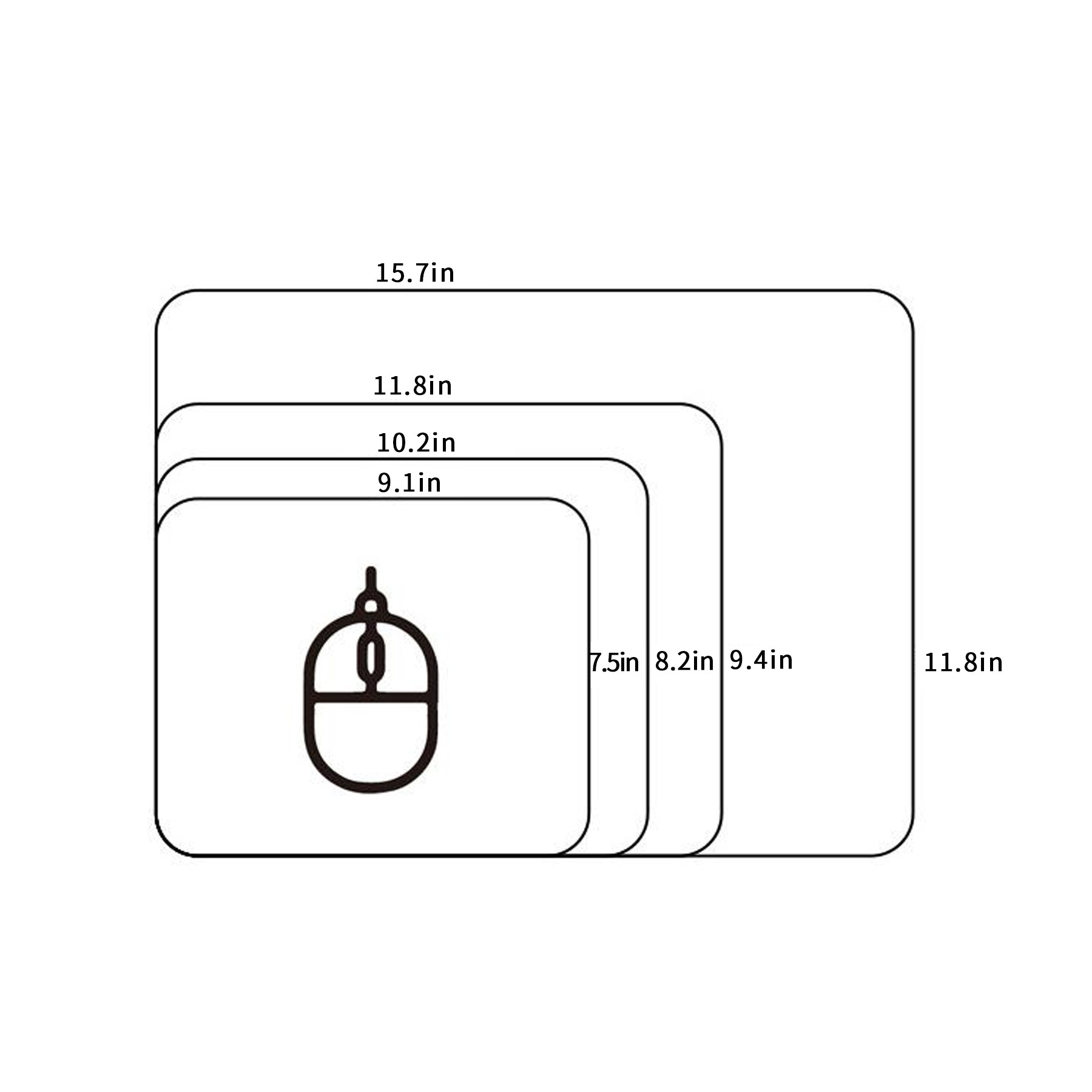 Square Double-Sided Leather Solid Color Mouse Pad 9