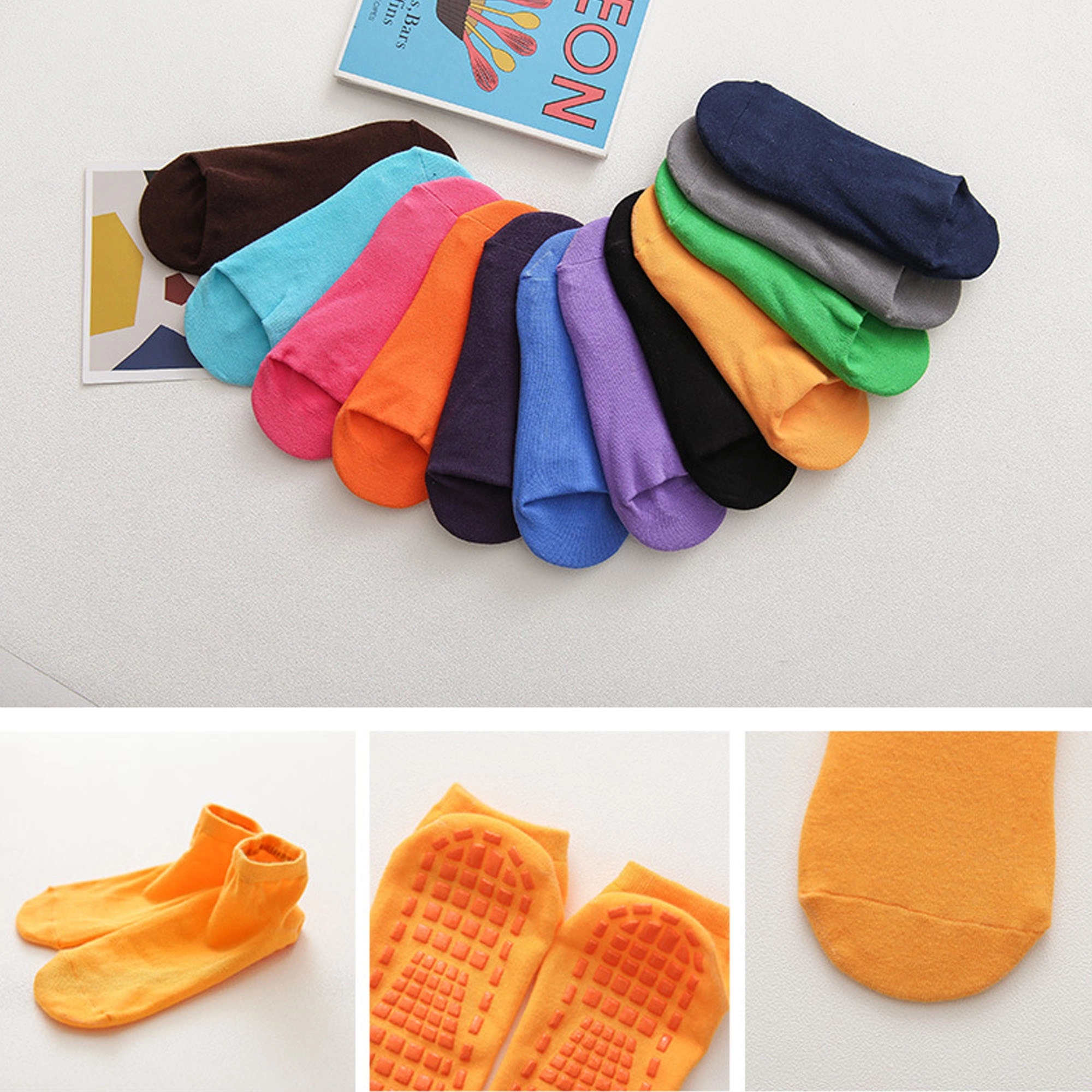 Anti-Slip Yoga Grip Socks 4