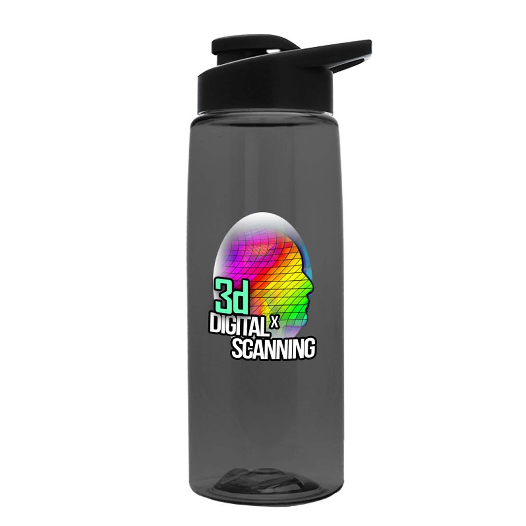 The Flair - 26 oz. Transparent Tritan Bottle with Drink thru and Digital Imprint 4