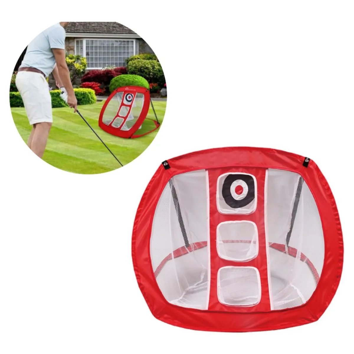 Portable Indoor Golf 3-in-1 Practice Center Hitting Net 5