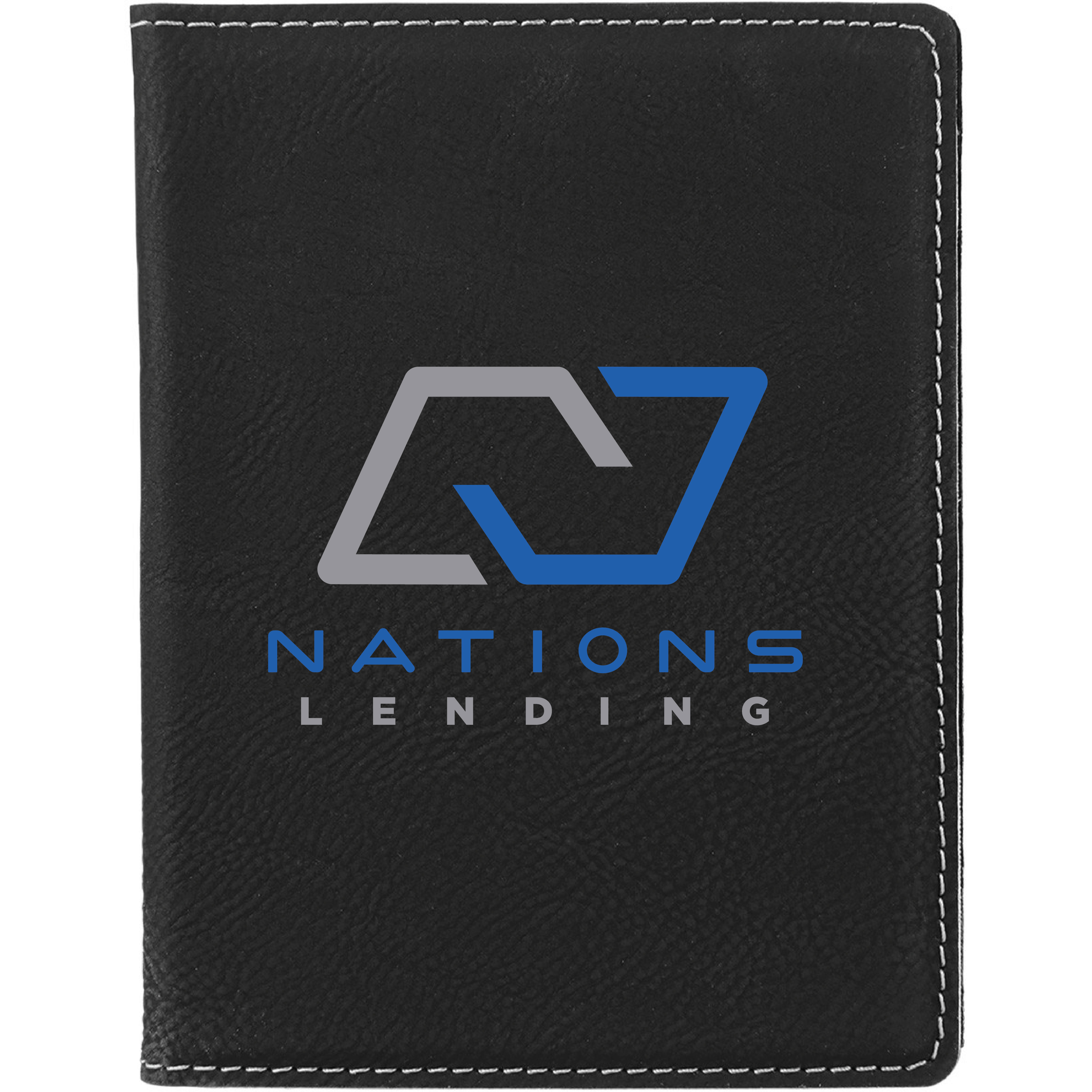 Black/Silver Leatherette Passport Holder 3