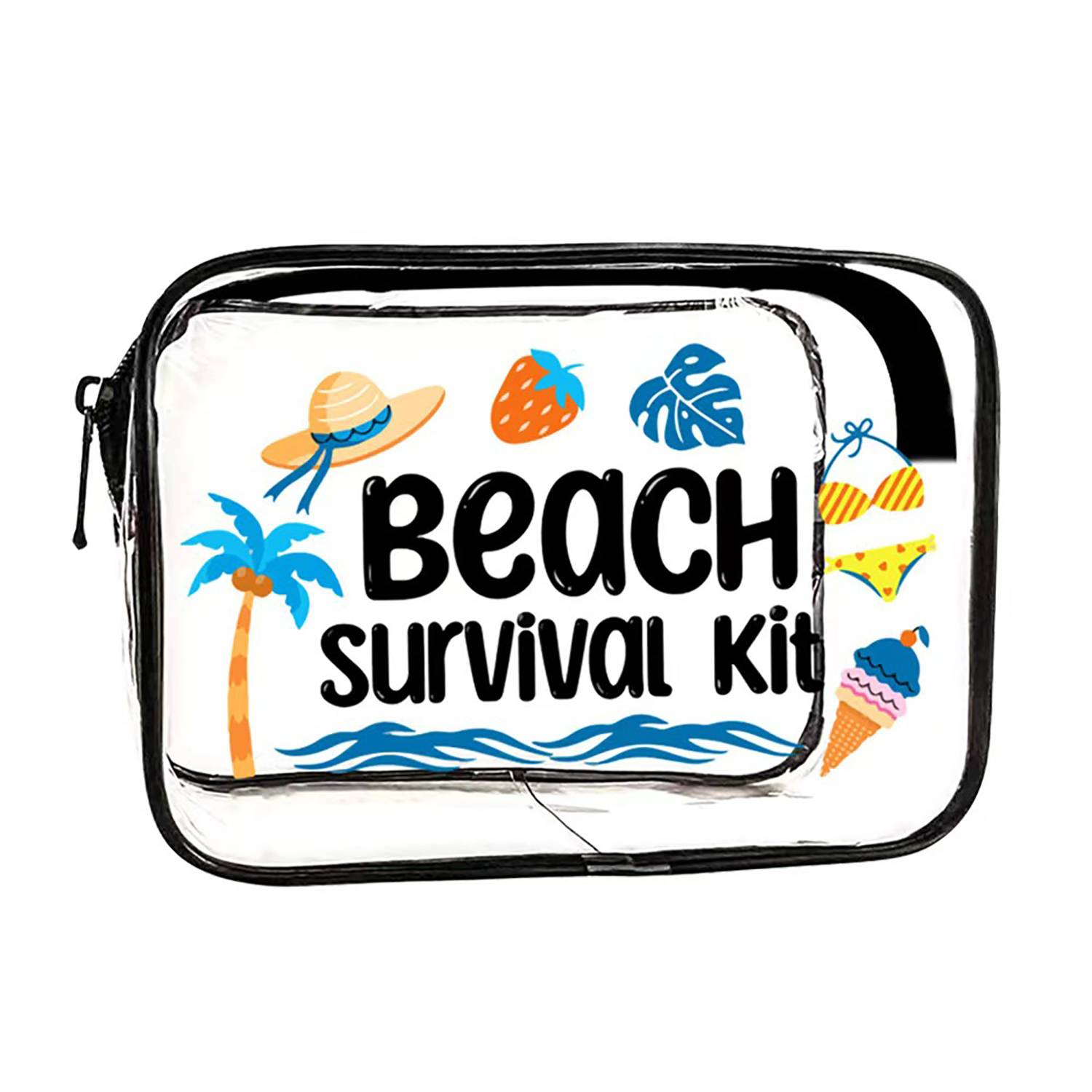 Transparent PVC Waterproof Beach Makeup Organizer Bag 3