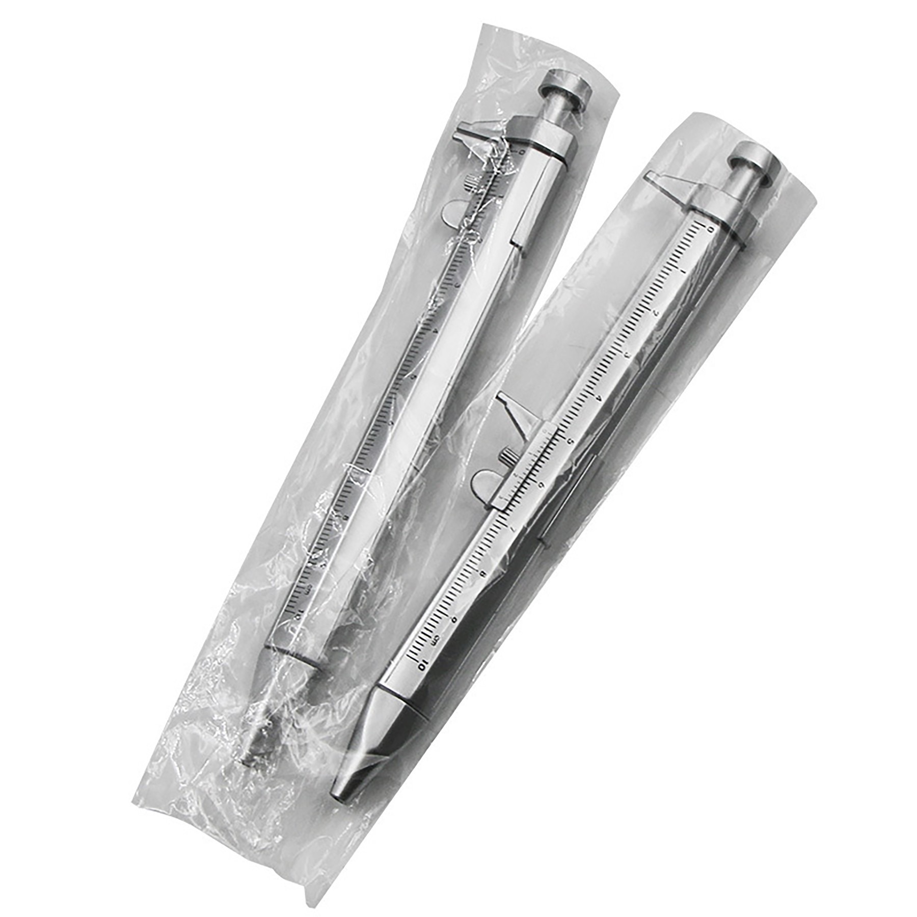 2-In-1 Caliper Type Push Action Ballpoint Pen 7
