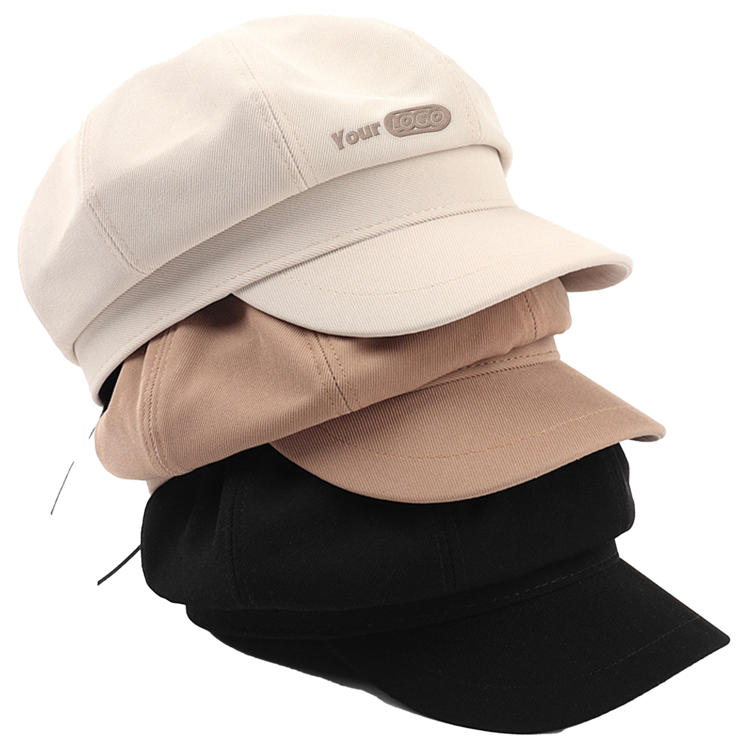 Cotton-Polyester Vintage-Inspired Newsboy Cap For A Classic Look 1