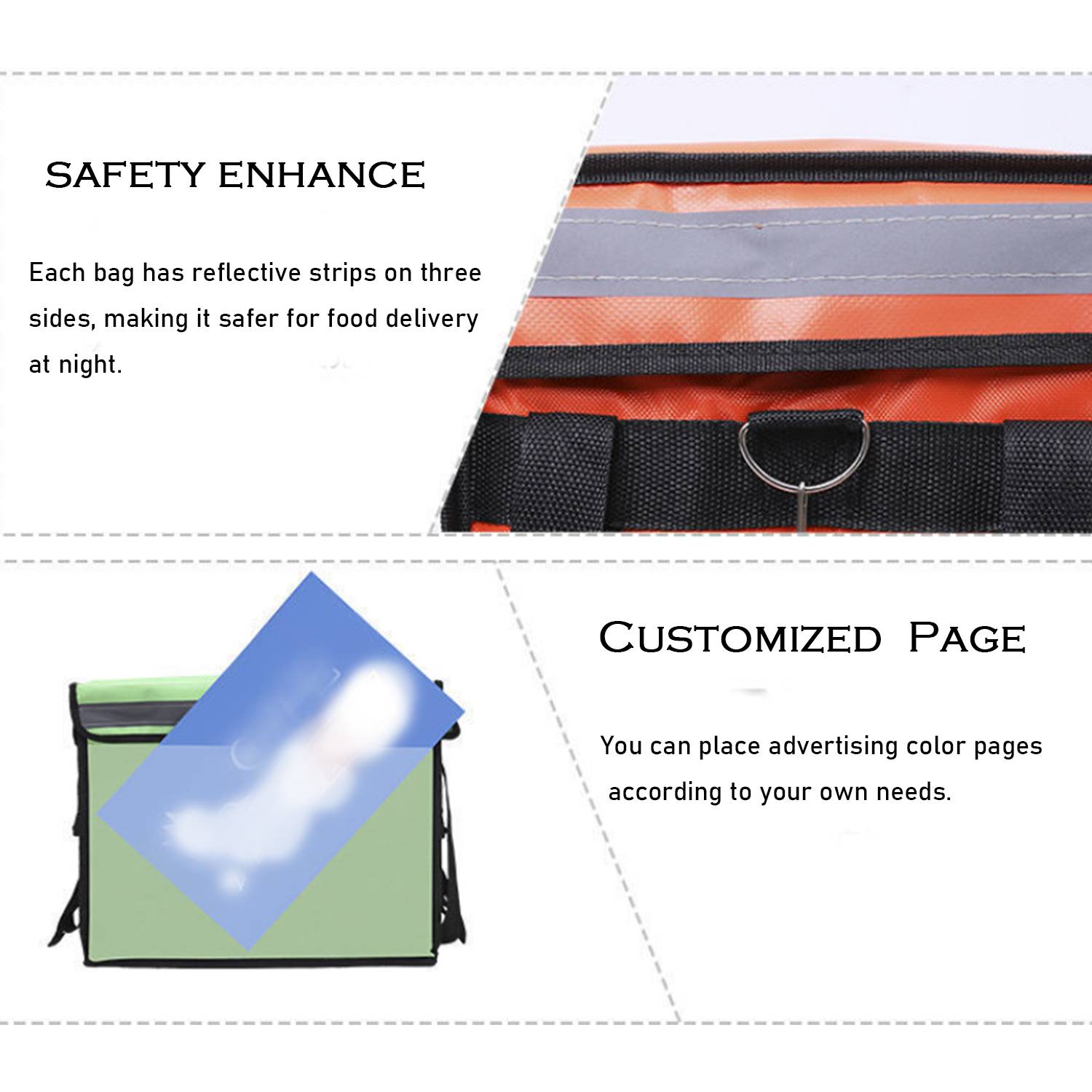 Portable insulated bag W/ Reflective Stripe 4