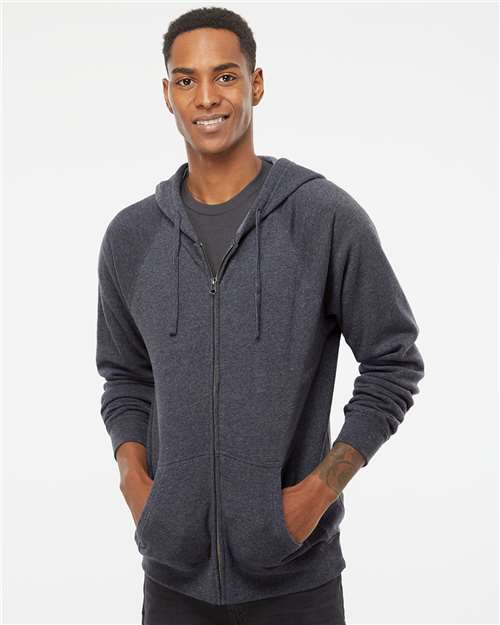 Unisex Special Blend Raglan Full-Zip Hooded Sweatshirt - PRM33SBZ 30