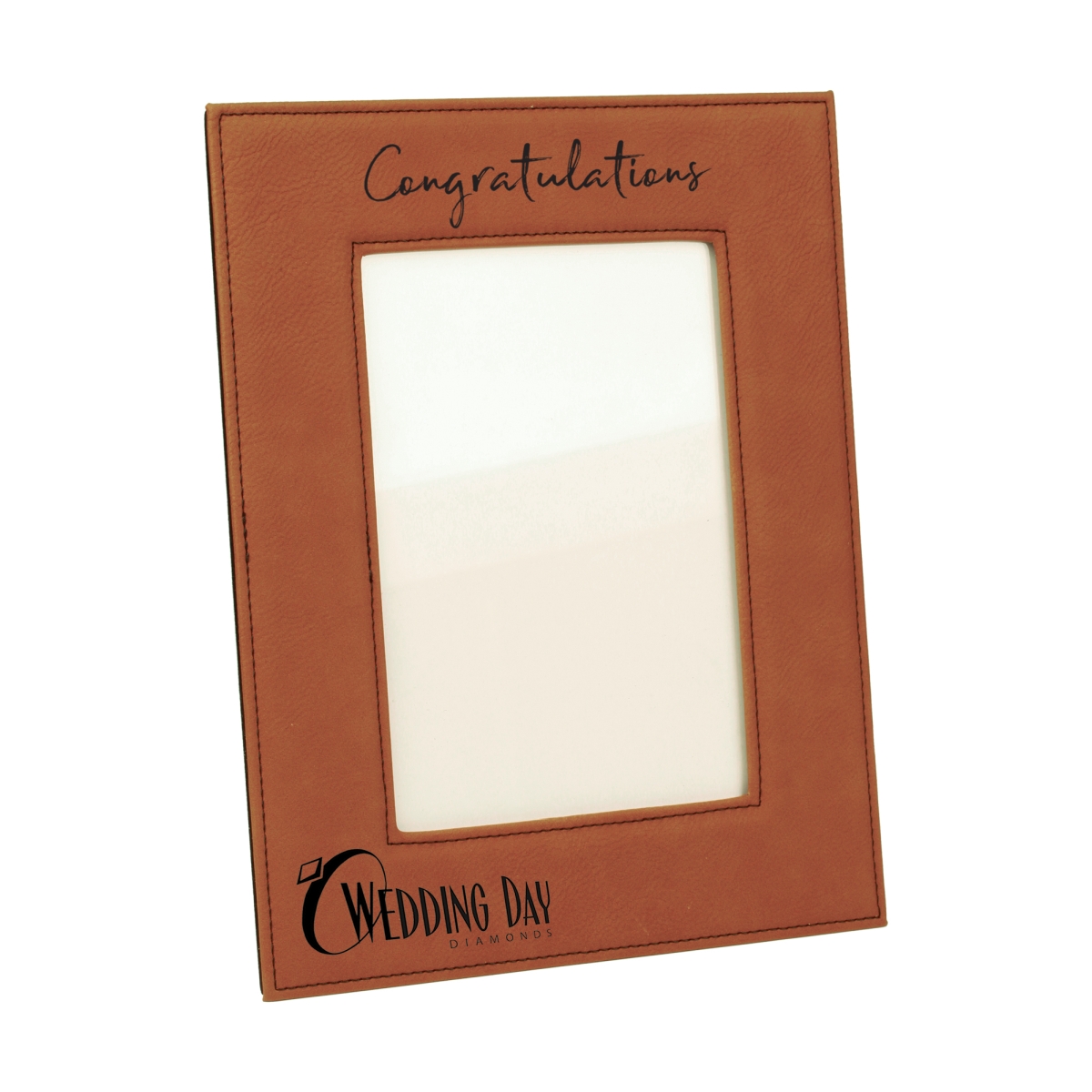 Laser Engraved Leatherette Picture Frame (Holds 5"x7" Photo) 10