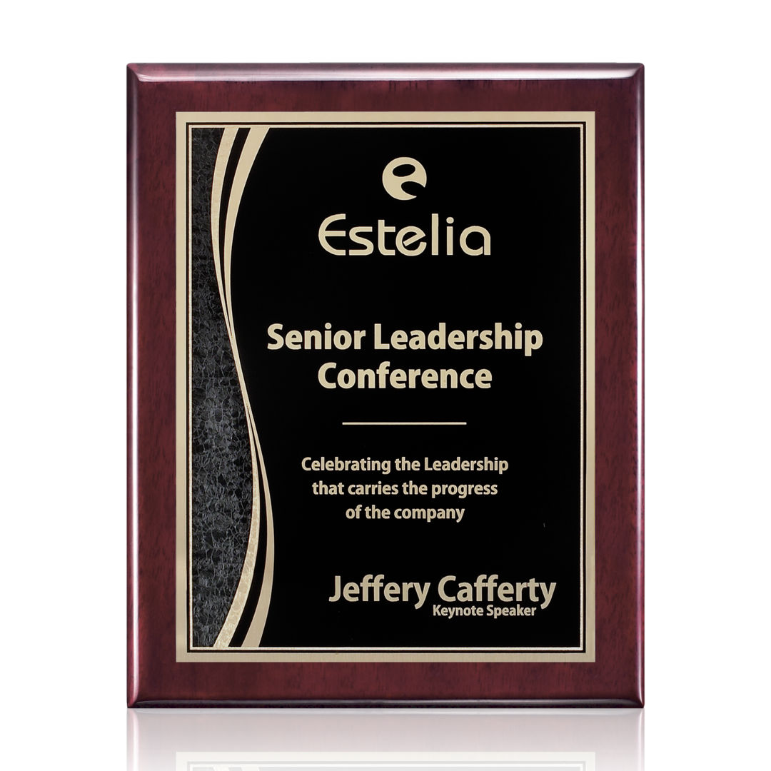 Oakleigh/Finch Plaque - Rosewood/Black 1