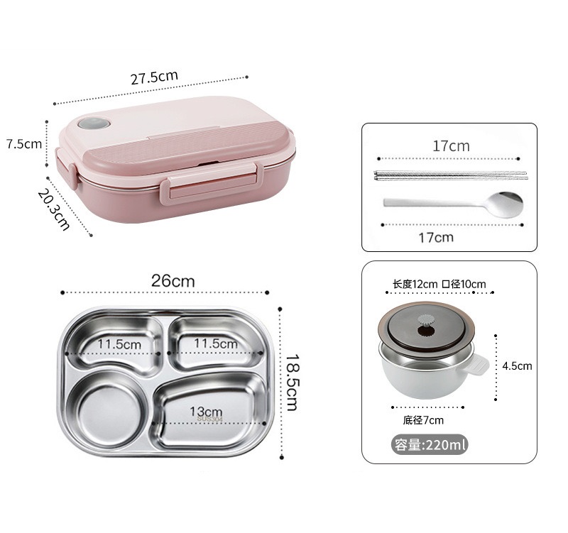 Divided Lunch Box Portable Warmer 2