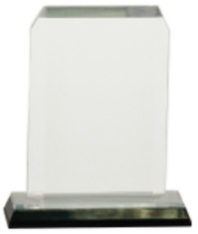 5.5" Silver Clipped Corner Impress Award