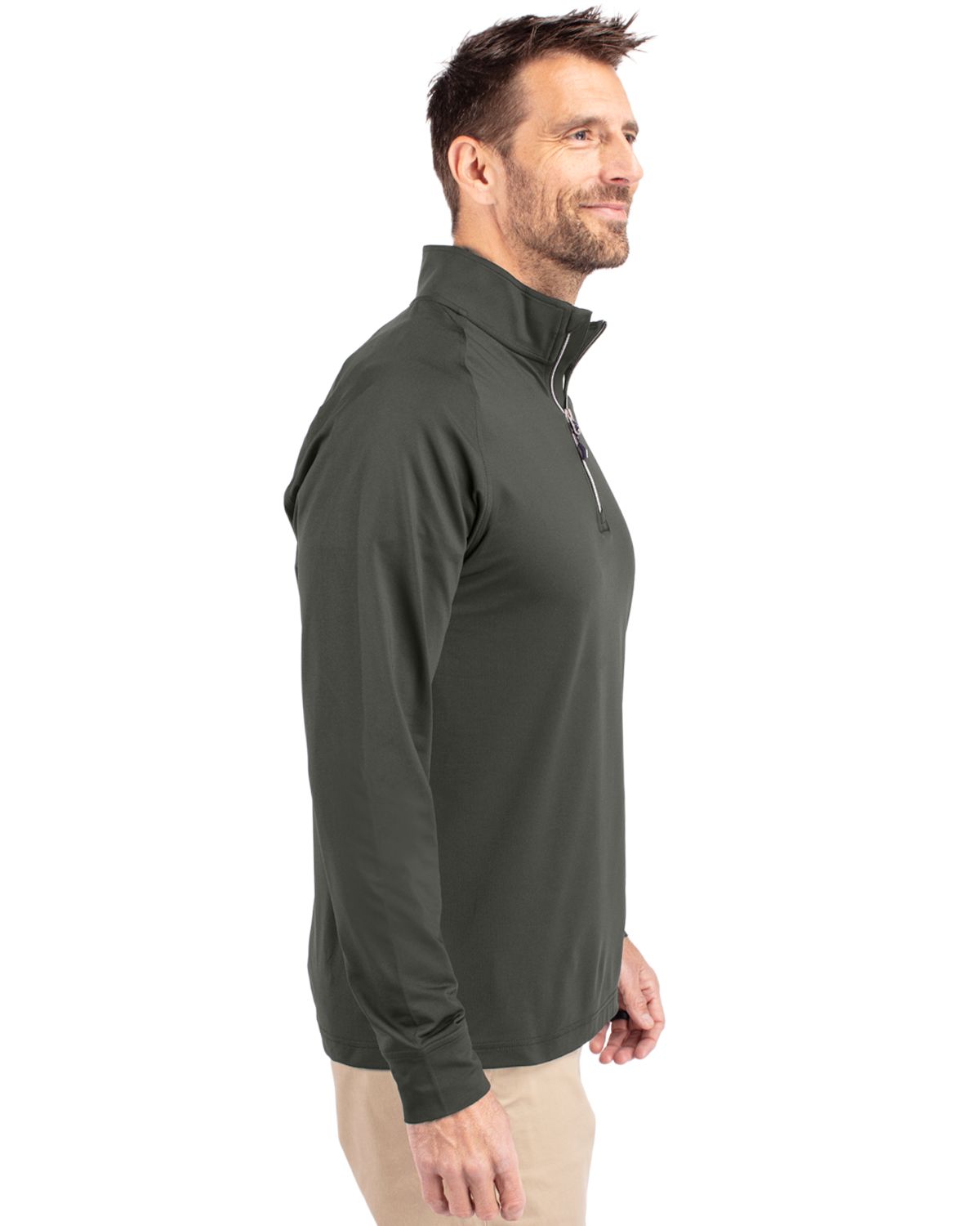 Cutter & Buck Adapt Recycled Soft Knit Stretch  Mens Quarter Zip Pullover 35