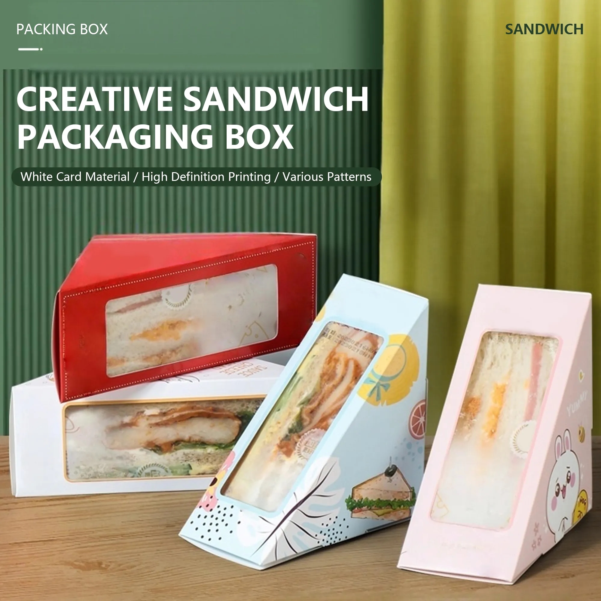 Triangular Sandwich Box With Plastic Window 2