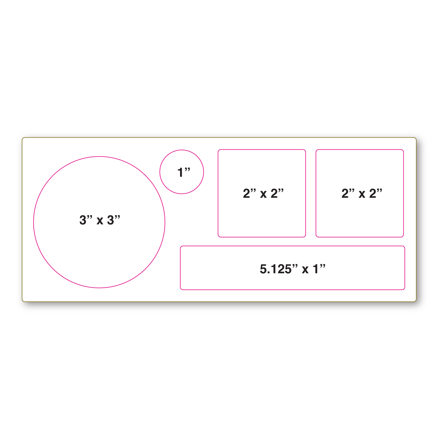 Adhesive Decal Sticker Sheet 3.75" x 9" - 3.4 Mil 8