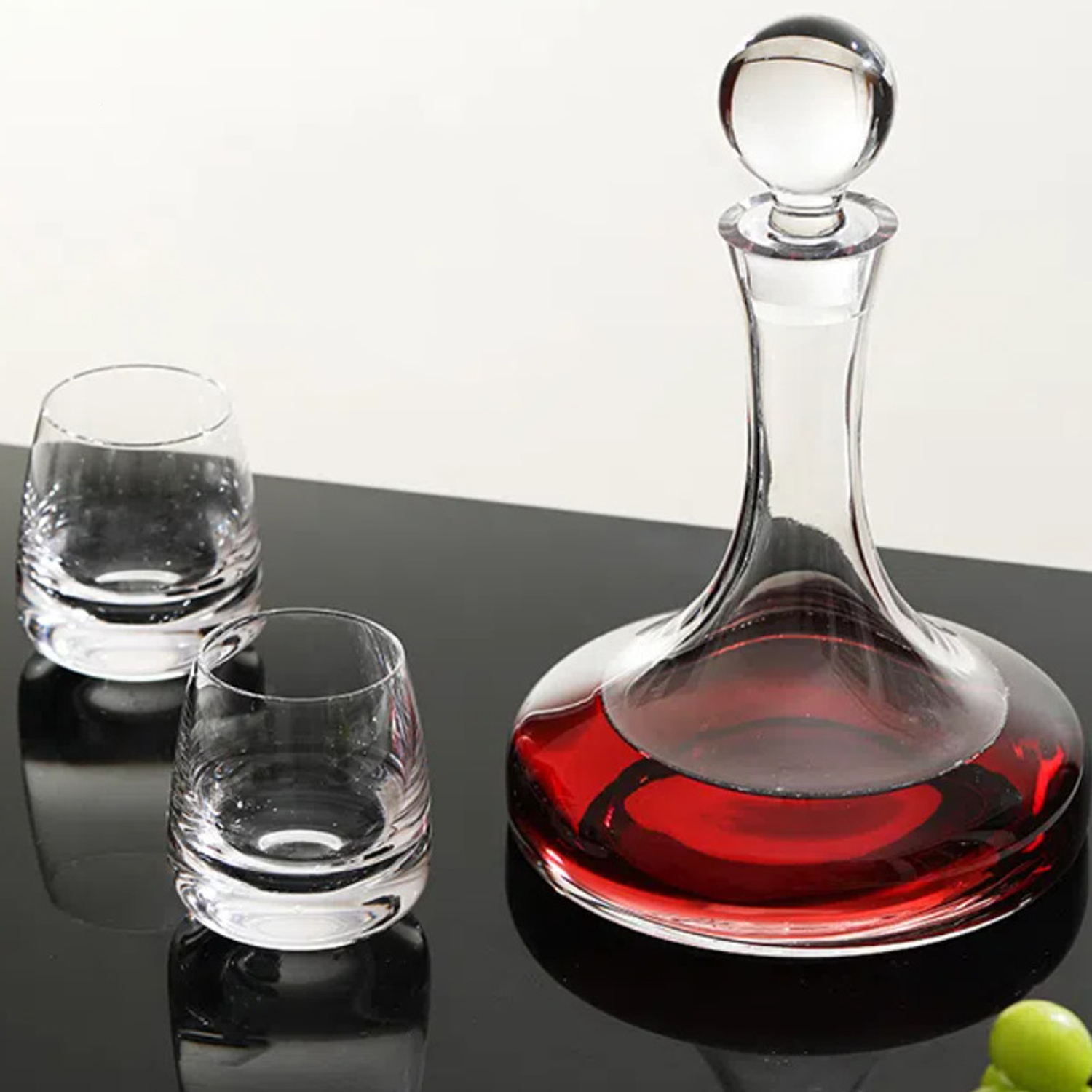 37oz Crystal Whiskey Decanter Set w/ 2 Glasses 11