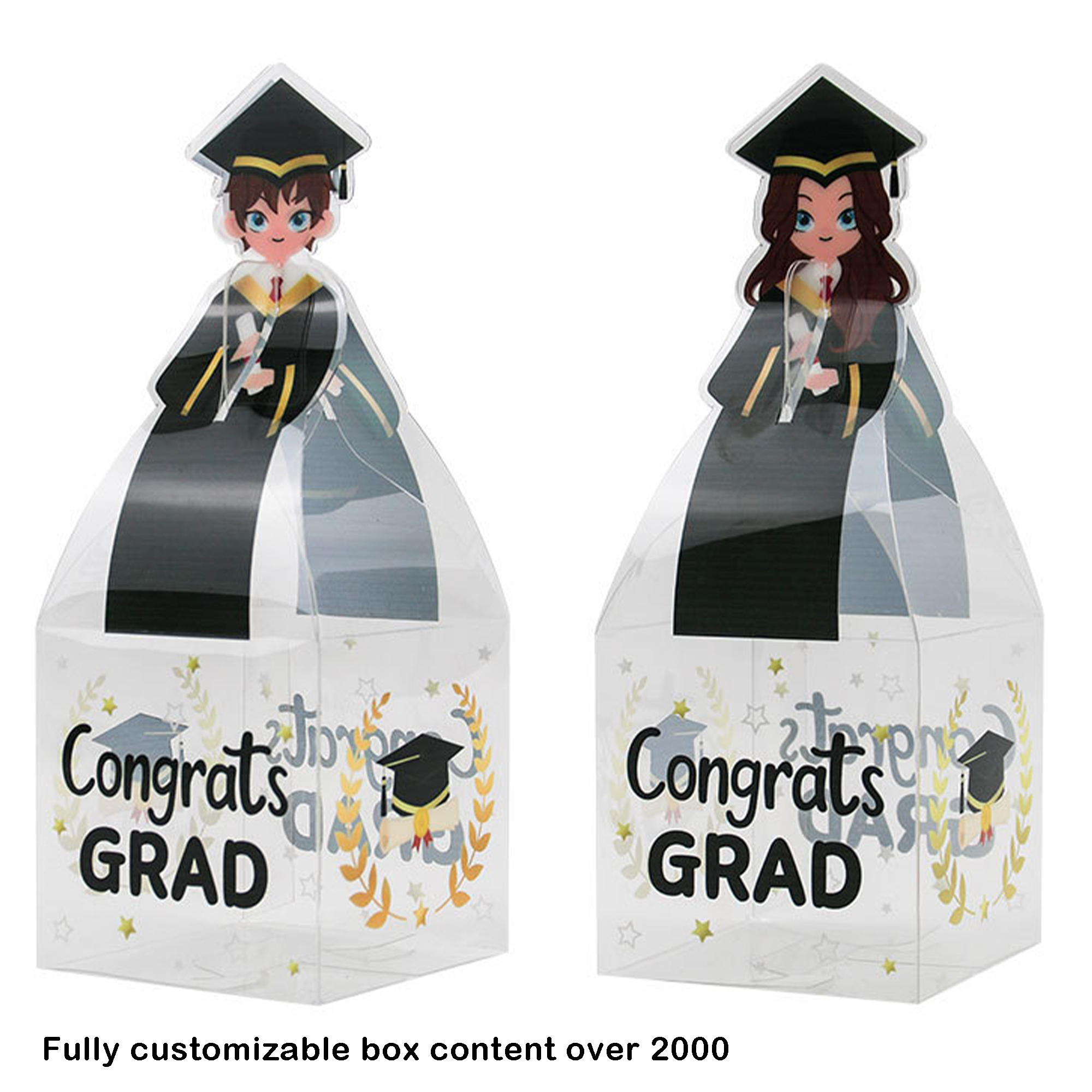 Graduation Party PVC Treat Boxes 1