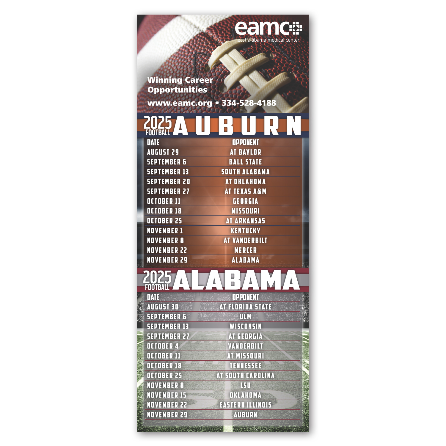 Football Schedule Magnet 6