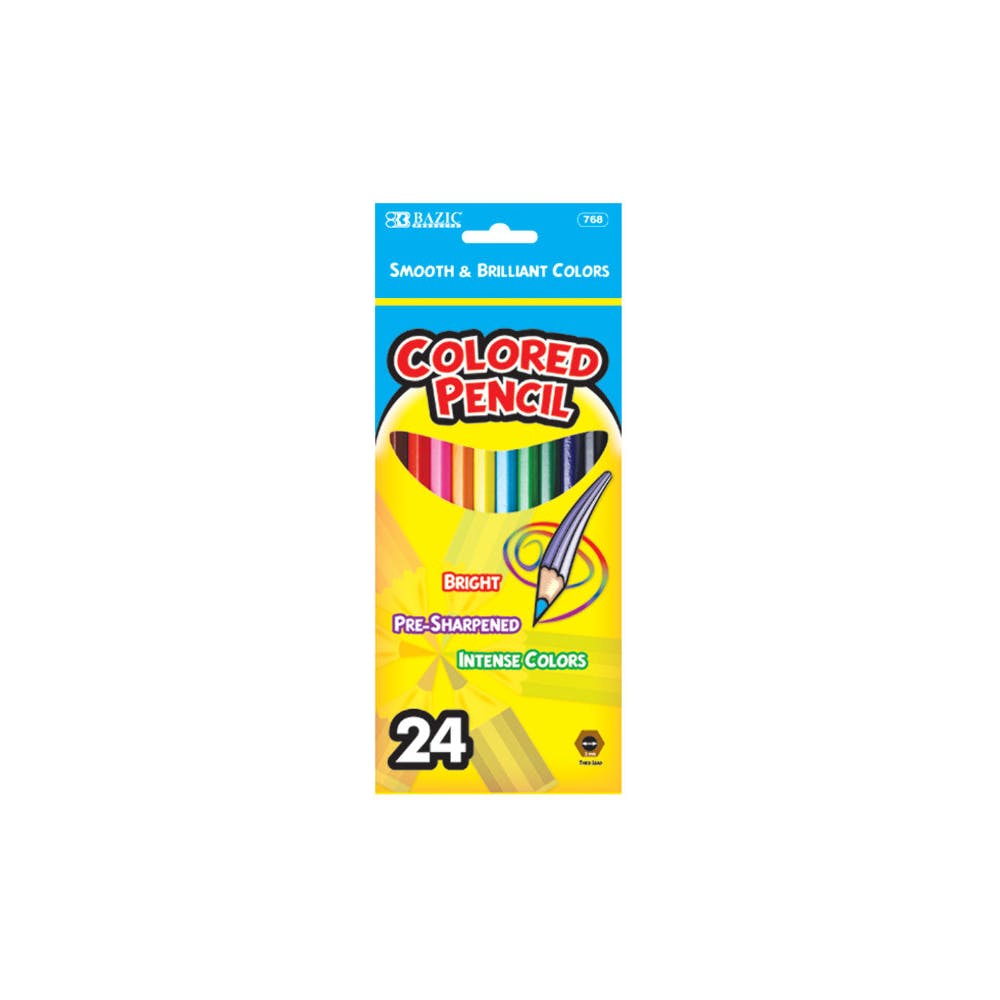 Bulk Colored Pencils - 24 Count Pre-Sharpened 2