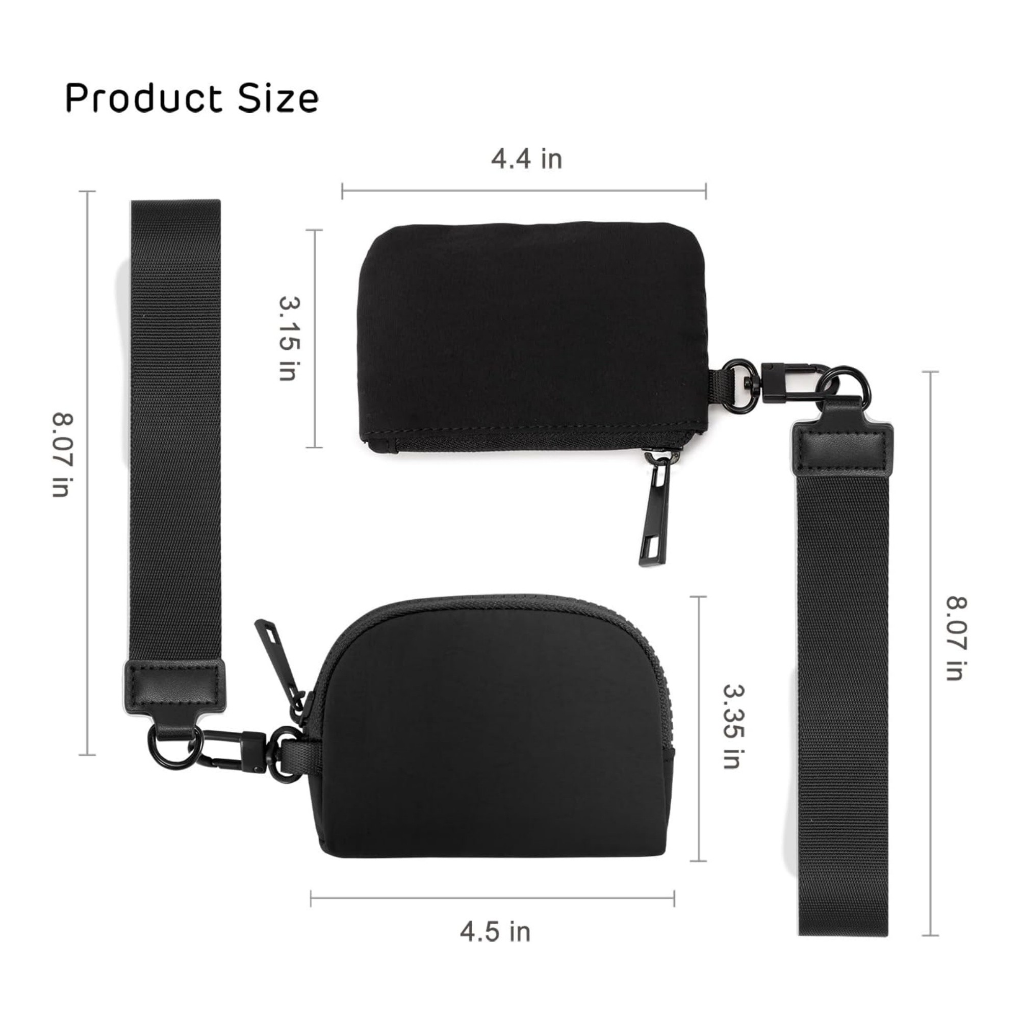 Mini Zip Around Keychain Wristlet Wallets 6