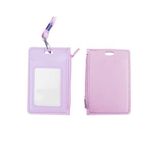 PU Leather Card Holder with Zippered Pocket 27