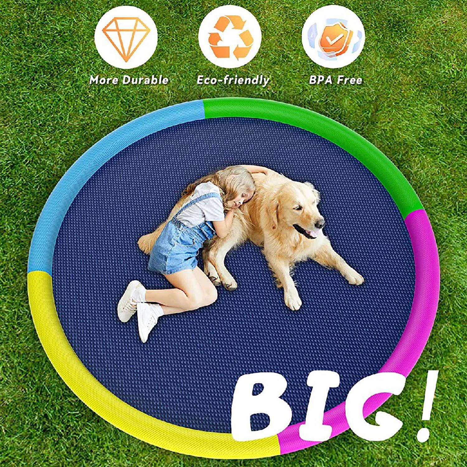 Durable Non-Slip Inflatable Pet Splash Pad For Outdoor 5