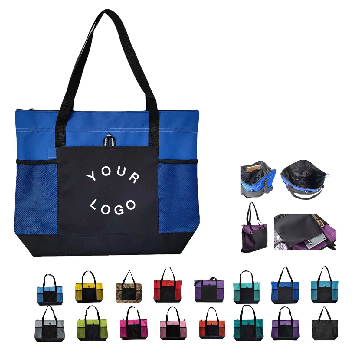 Durable Polyester Tote with Storage Features 7