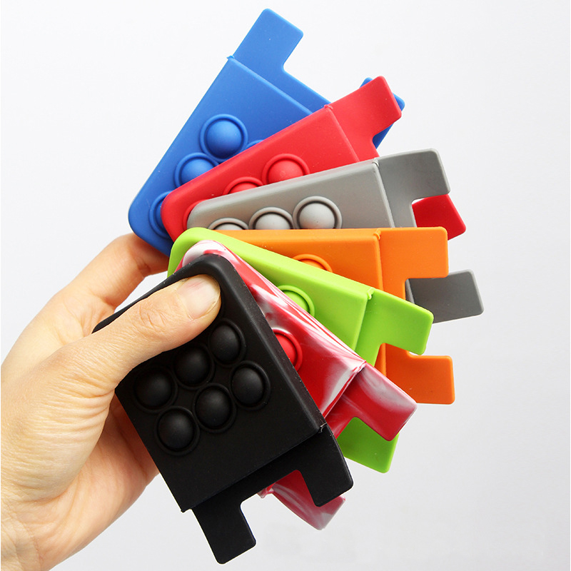 Silicone Popper Stress Reliever Phone Card Holder 8