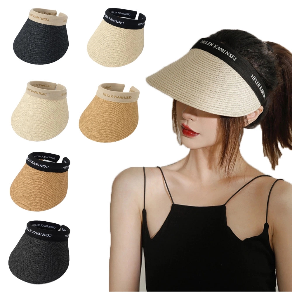 Straw Duck Tongue Hat With Empty Top 2