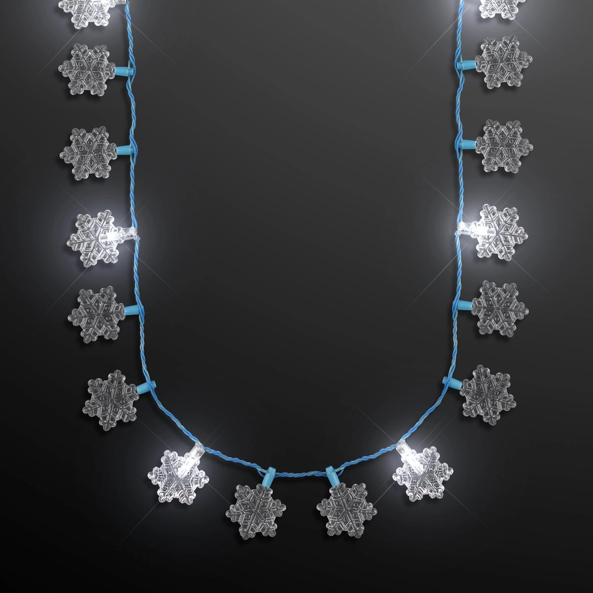 Snowflakes string lights necklace 3