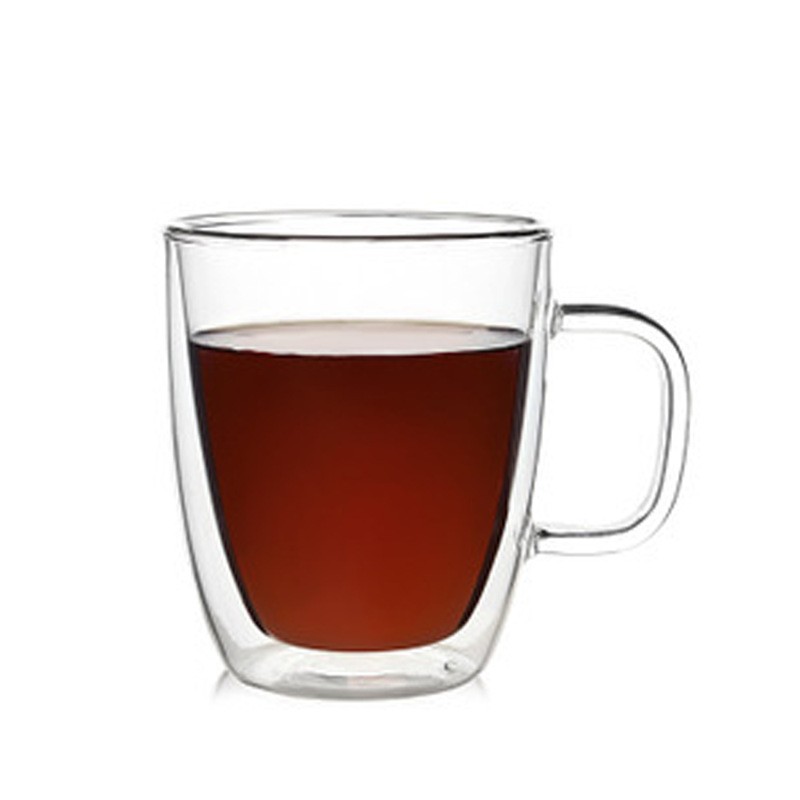 14oz. Clear Double Wall Glass Mug 1
