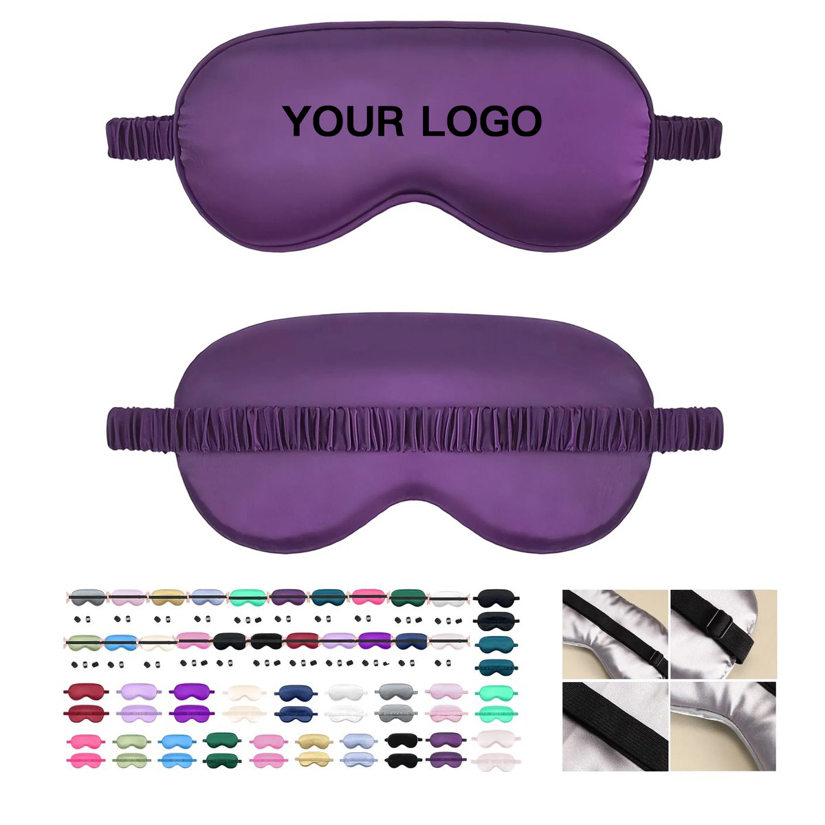 Satin Eye Mask Comfortable Adjustable 10