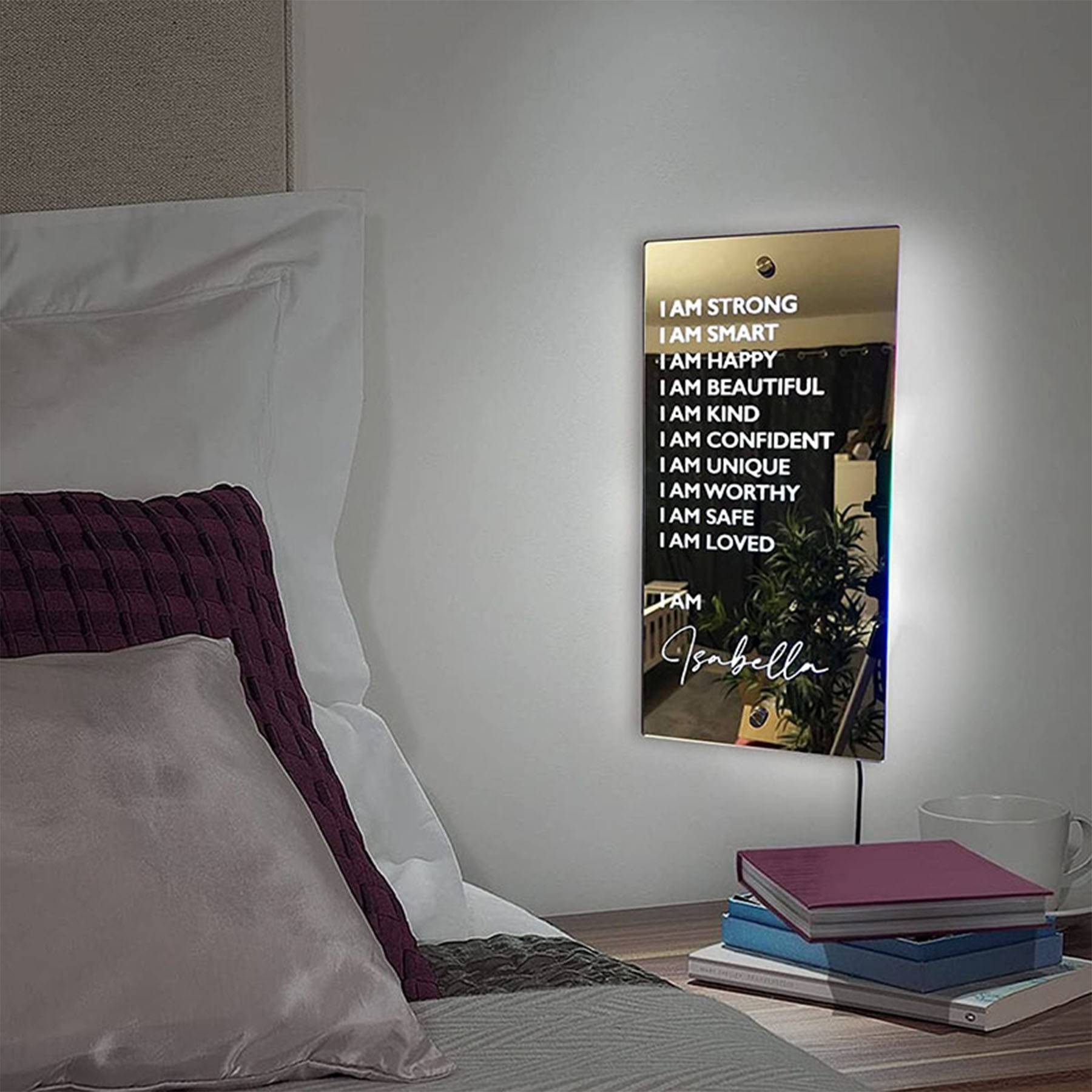 10 Self-Affirming Acrylic Wall Mirror W/ LED Light 4