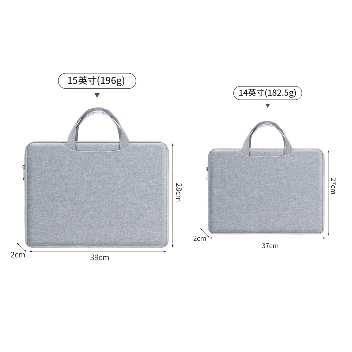 15 Inch Slim Laptop Sleeve with Carry Handles 4