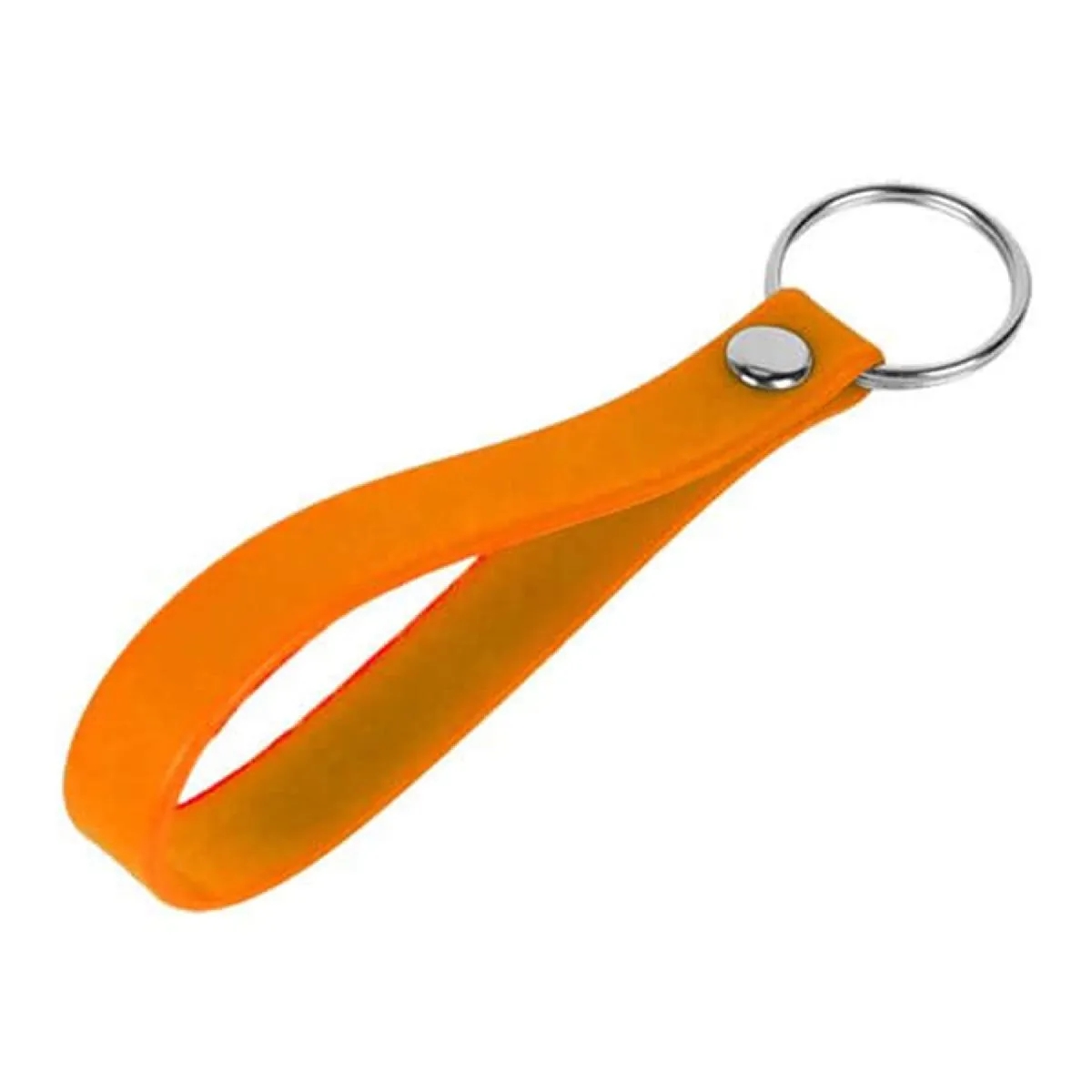 1/2"W SCREEN PRINTED SILICONE BRACELET KEYRING 4