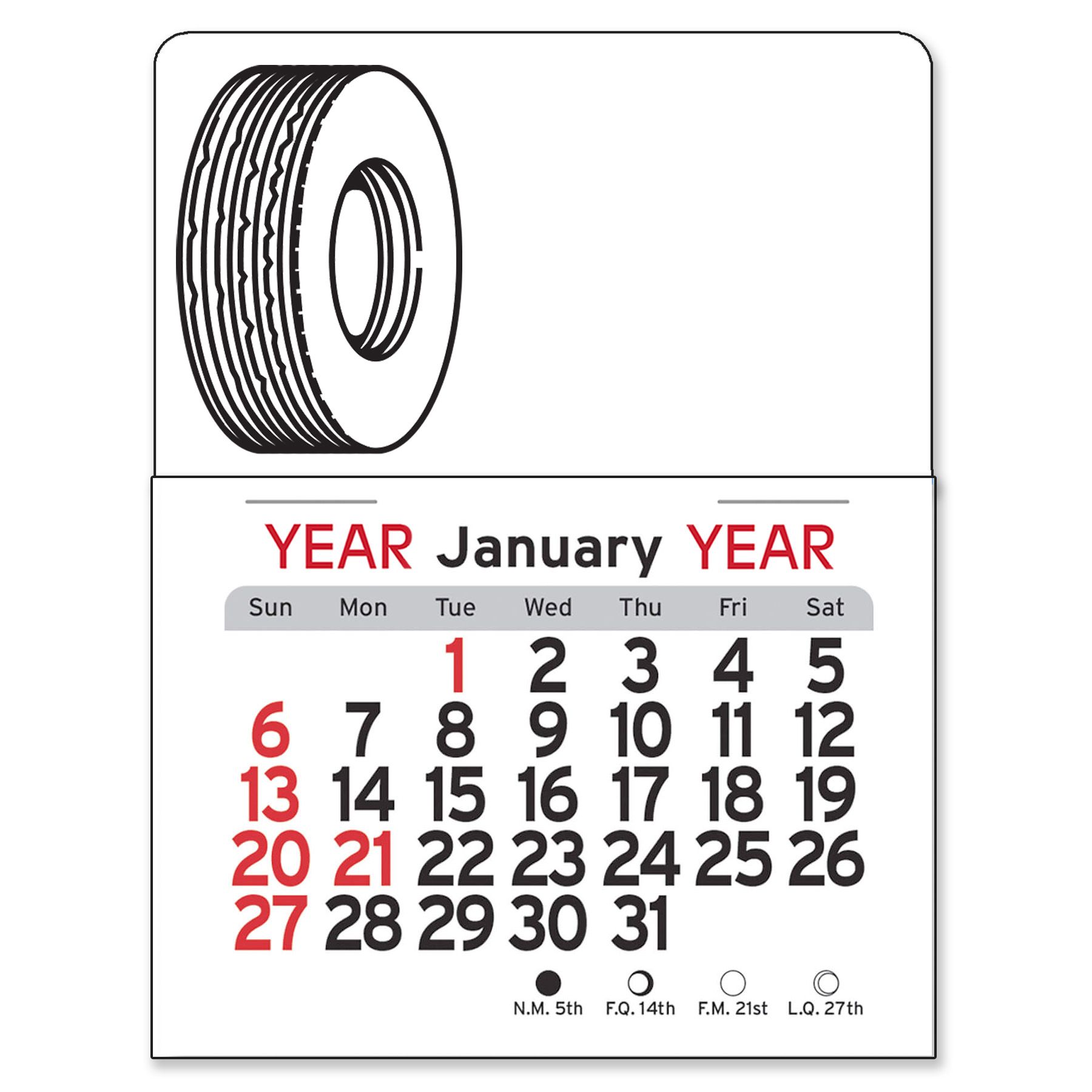 Adhesive Peel-N-Stick® Calendar - Tire 4