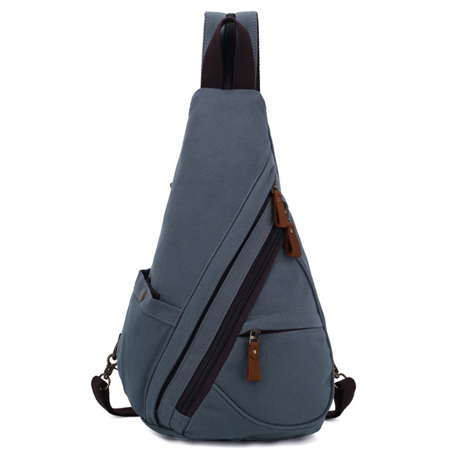 Canvas Small Crossbody Backpack Casual Daypack for Men Women 7