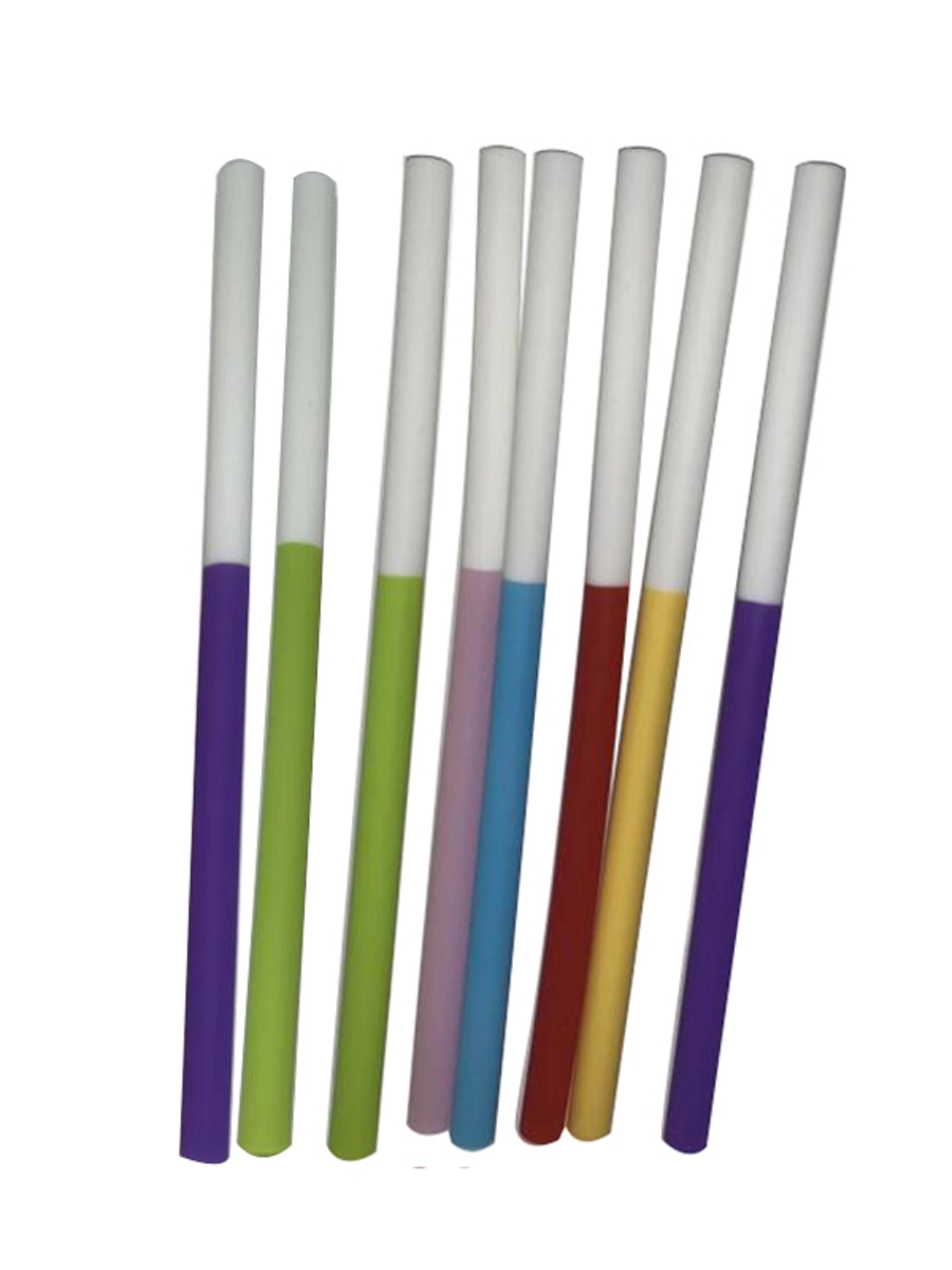 Reusable Duotone Straight Silicone Straw 4