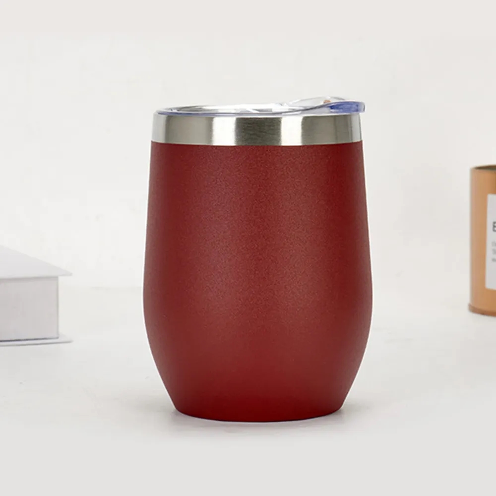 Stainless Steel Wine Tumbler with Lid Insulated Travel Mug 8
