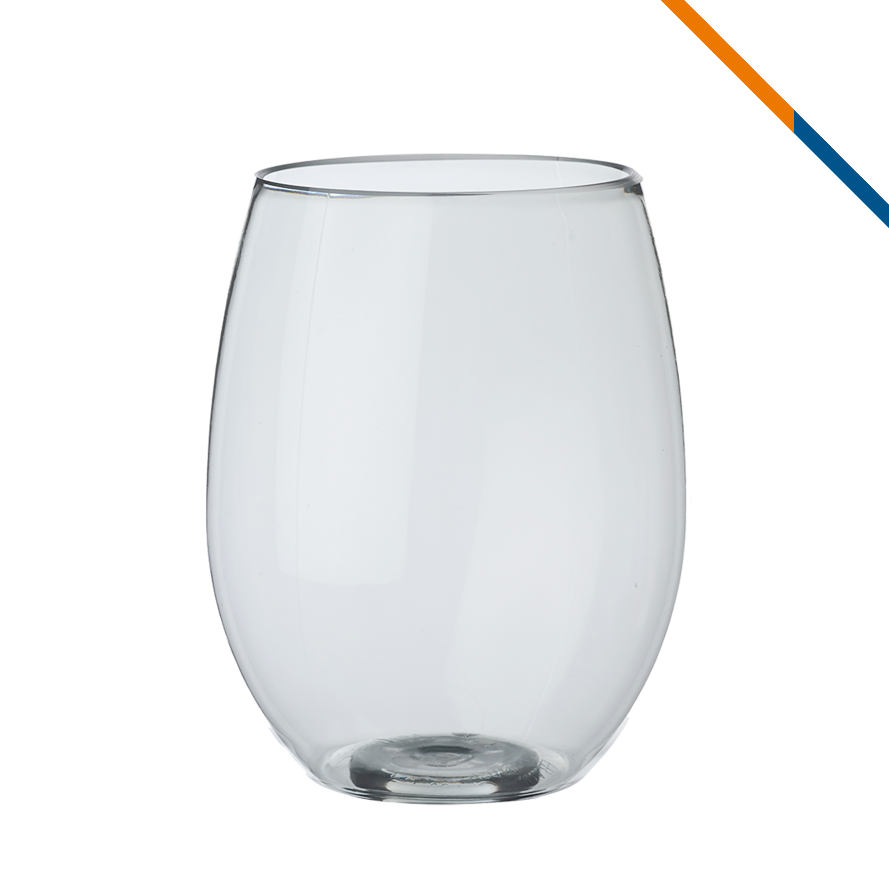 Thad Recycled Plastic Stemless Wineglass - 16 OZ. 2