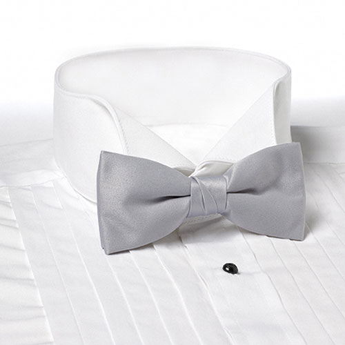 Light Gray Clip-On Bow Tie 2
