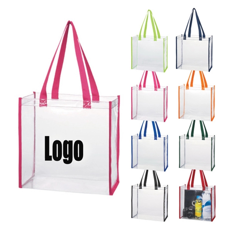 Clear PVC stadium tote bag 1