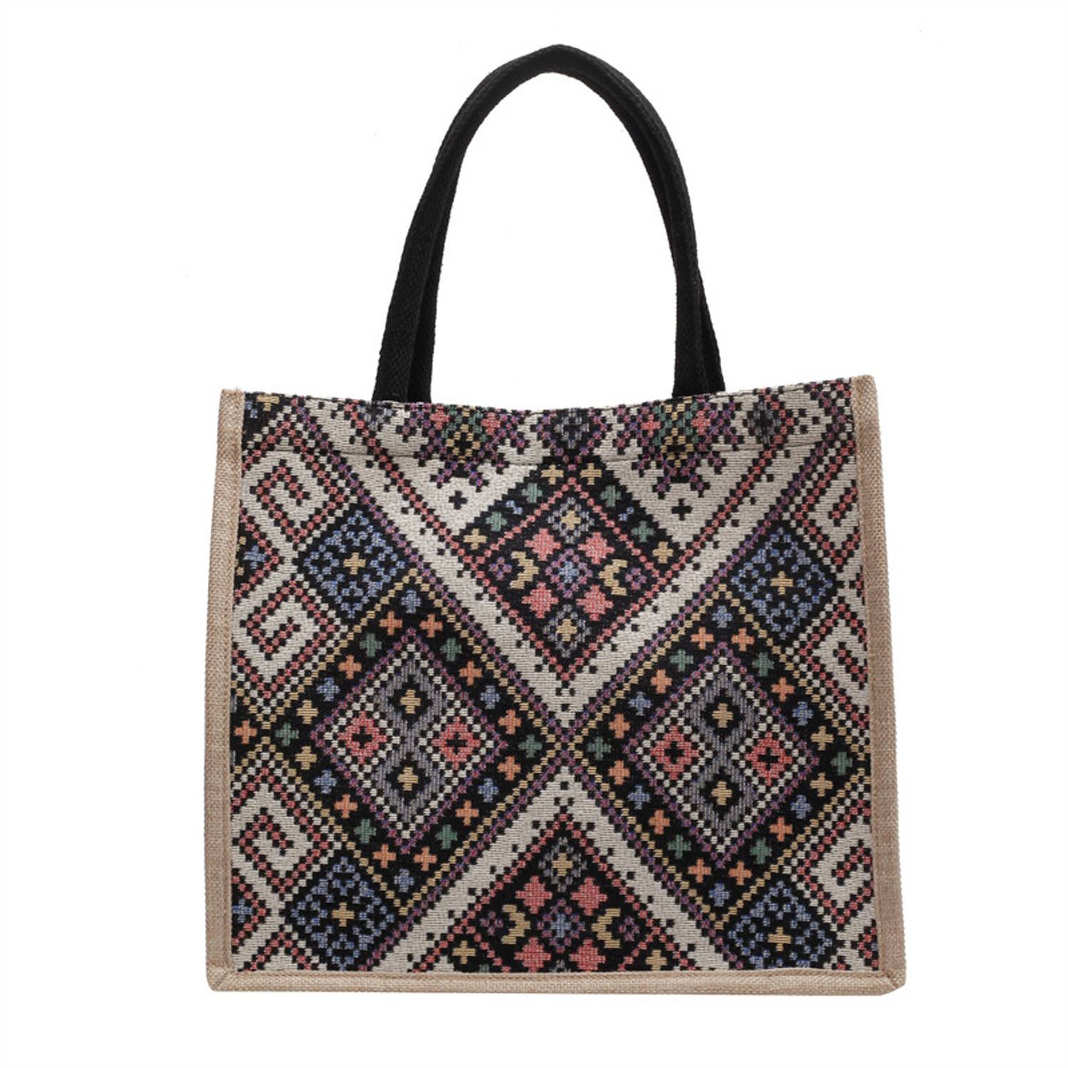 Canvas Ethnic Style Handbag Tote Bag 2