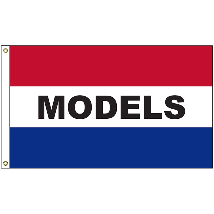 Models 3' x 5' Message Flag with Heading and Grommets 2