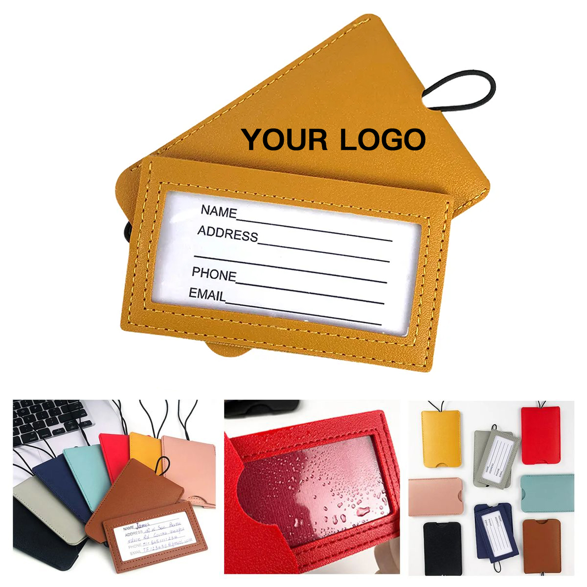 Durable PU Luggage Tag For Travel Use 6
